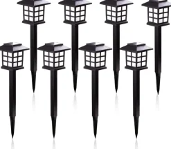Merkloos Luxe Solar Tuinverlichting - Tuinverlichting - Tuinfakkels - Tuinverlichting Op Zonne-Energie - Led - Koud Wit - 8X Cheap