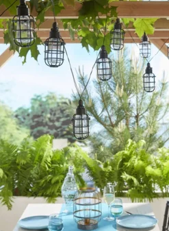 LuxForm Tuinlichtsnoer Corsica Solar Led Transparant En Zwart Sale