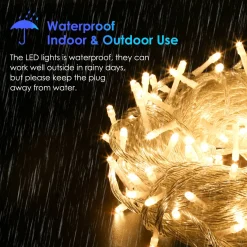 Merkloos 100M 500 Led Fairy Lights Warm Wit 8 Lichtstanden Indoor Outdoor Party Garden Decoratie Kerstverlichting Discount