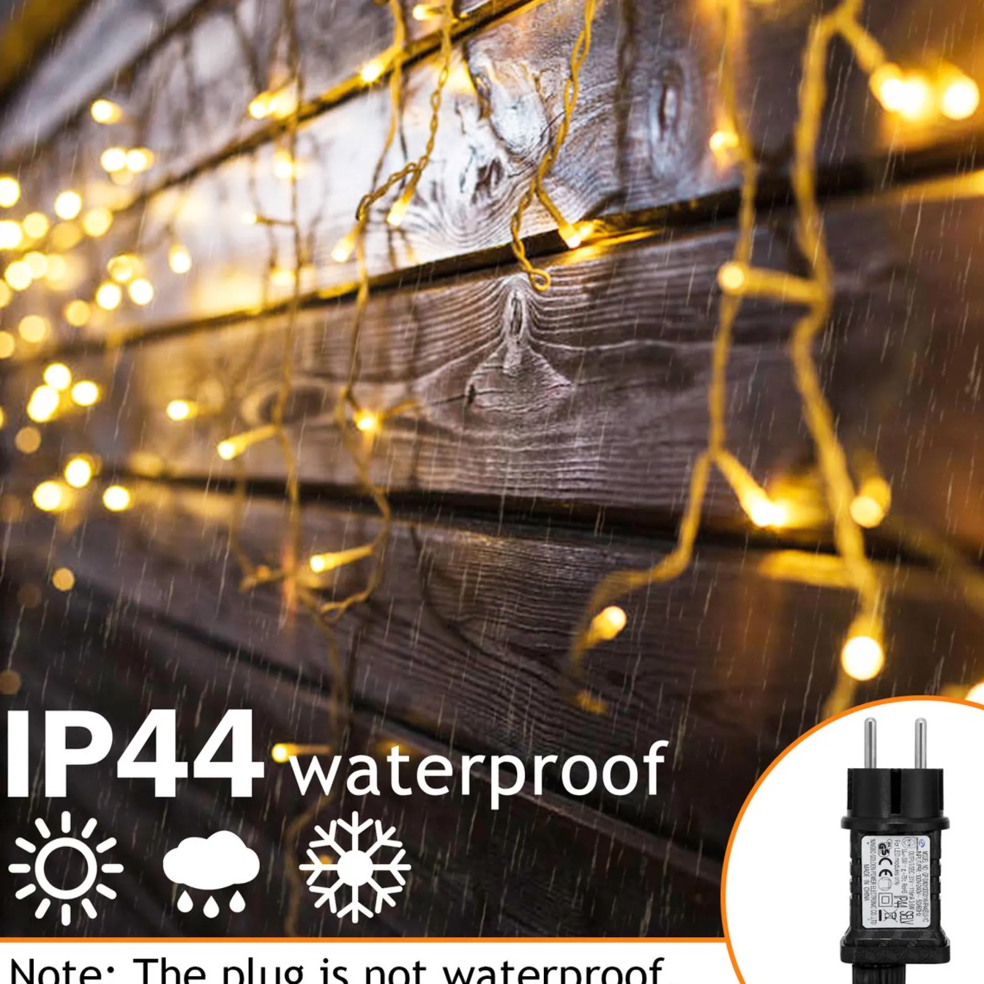 Merkloos 20M 600 Led Gordijn Led Kerstverlichting Gordijn Kerstverlichting Gordijn Voor Binnen En Buiten -Timer- 600 Led Lampjes- Warm Wit New