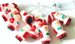 Merkloos 3M - 20Led Kerstman Kerstverlichting - Fairy Lights - Santa String Lights - Batterij Aangedreven (3X Aa) - Feest Decor - Xmas Verlichting - Santa - Flash Sale