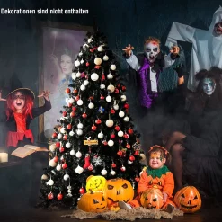 MARA Kunstkerstboom - Inklapsysteem - Kerstmis - Metalen Frame - Zwart - 180 Shop