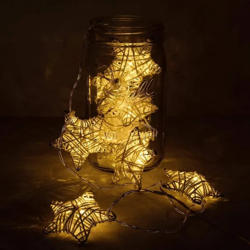Meisterhome 10 Led Papieren Sterren - Kerst Winterverlichting Sfeerverlichting Decoratie - Breng Warmte En Sfeer In Huis Tijdens De Koude Wintermaanden Store