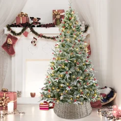 Meisterhome Kerstboomring Kraag Kerstboomrok - H23 X O60 Cm - Zeegras - Naturel Bruin 3 Elementen Flash Sale