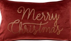 Merkloos Kerstkussens>Merry Christmas - Sierkussen 30X50 Cm Kerst Decoratie - Velvet