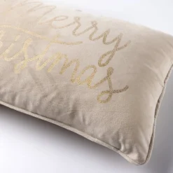 Merkloos Kerstkussens>Merry Christmas - Sierkussen 30X50 Kerst Decoratie - Velvet