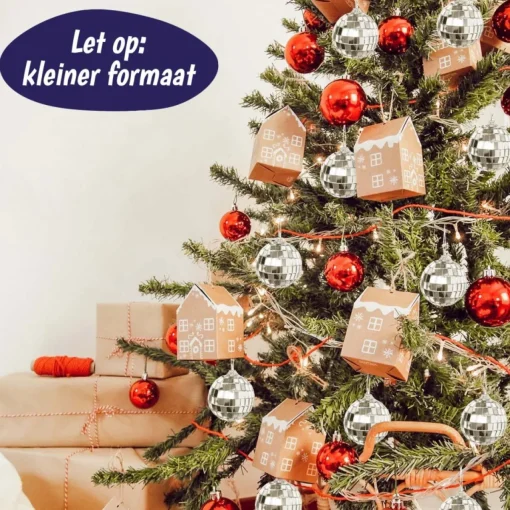 Happy Happenings Kerstboomversieringen>Mini Discoballen - Zilver - 12 Stuks - Kerstballen - 3Cm Klein