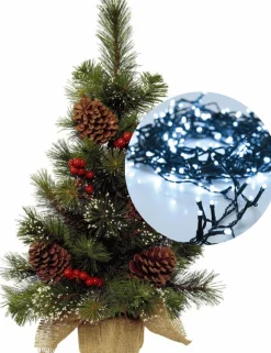 Everlands Mini Kerstboom 45 Cm - Met Decoratie En Verlichting Helder 300Cm -40 Leds Hot