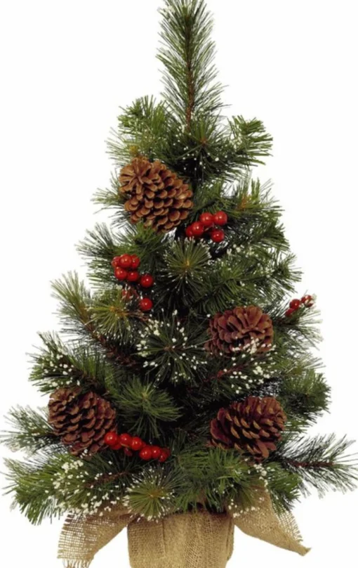 Everlands Mini Kerstboom 45 Cm - Met Decoratie En Verlichting Helder 300Cm -40 Leds Hot