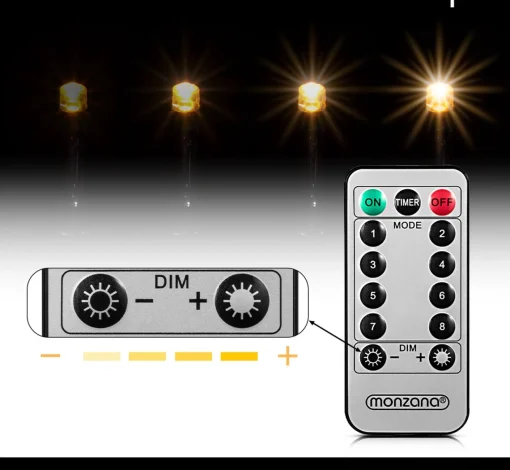 Monzana Lichtsnoer 200 Leds – Afstandsbediening Timer – Warm Wit Cheap