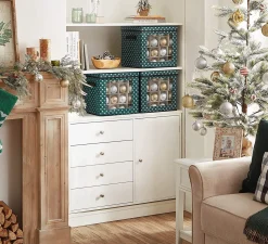 Nancyu0027s Nancy's Buckley Kerst Opbergdozen - Opbergdoos - Opvouwbaar - 3 Stuks - Groen - 30,5 X 30,5 X 30,5 Cm Cheap