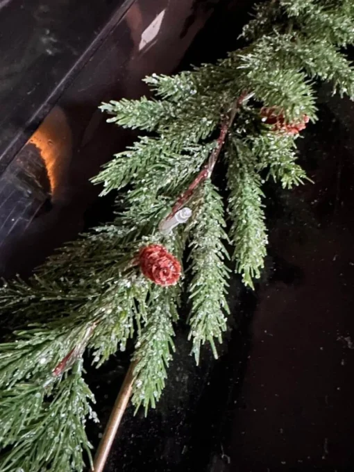Non Branded Guirlandes>Non-Branded Kerstslinger Cosima Led 150 Cm Zijde Donkergroen