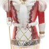 Goodwill Kerstbeelden>Notenkraker-Roze-Rood-Glas-Handgemaakt-27,9Cm