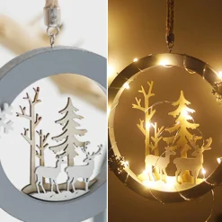 Nuvance - Led Rendier Kerstverlichting - 2 Stuks - Kerstverlichting Voor Binnen En Buiten - Kerstversiering - Kerstdecoratie Warm Wit Fashion