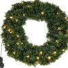 Oneiro Kerstkransen>'s Luxe Kerstkrans Met Led Verlichting 50 Cm - Kerst – Kerstkrans - Feestdagen - Winter - Verlichting - Binnen - Buiten – Sfeer
