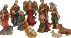 Oneiro Kerststallen>'s Luxe Kerststalfiguren - Kerstgroep - 11-Delig - Kerst – Kerststal - Feestdagen - Winter - Verlichting - Binnen - Buiten – Sfeer
