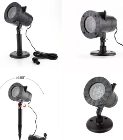 Orion Store - Kerstverlichting Voor Buiten - Kerst Sneeuwval Projector - Outdoor Kerst Projector - Outdoor Sneeuwvlok Projectie Verlichting - Projector Verlichting – Kerstmis Projector - Feestdagen Projector Lichten - Energieklasse A - Black Friday Store