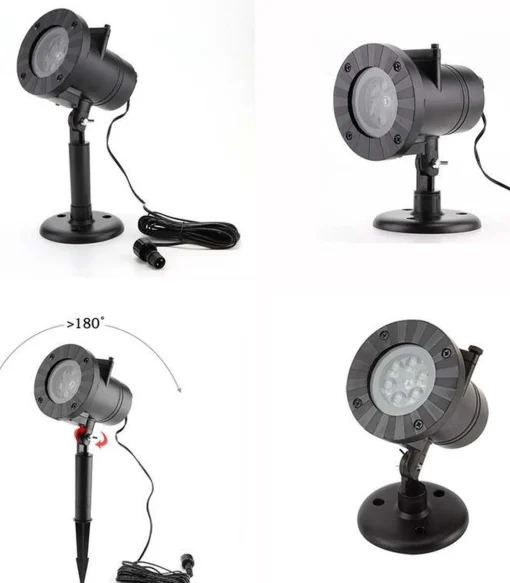 Orion Store - Kerstverlichting Voor Buiten - Kerst Sneeuwval Projector - Outdoor Kerst Projector - Outdoor Sneeuwvlok Projectie Verlichting - Projector Verlichting – Kerstmis Projector - Feestdagen Projector Lichten - Energieklasse A - Black Friday Store