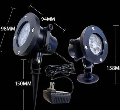 Orion Store - Kerstverlichting Voor Buiten - Kerst Sneeuwval Projector - Outdoor Kerst Projector - Outdoor Sneeuwvlok Projectie Verlichting - Projector Verlichting – Kerstmis Projector - Feestdagen Projector Lichten - Energieklasse A - Black Friday Store