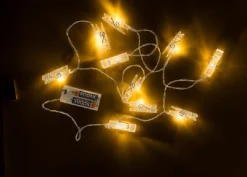 Out of the Blue Lichtslinger -Led Verlichte Knijpertjes- 160 Cm -Kerstkaarten Ophangen Best Sale