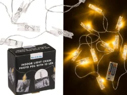 Out of the Blue Lichtslinger -Led Verlichte Knijpertjes- 160 Cm -Kerstkaarten Ophangen Best Sale