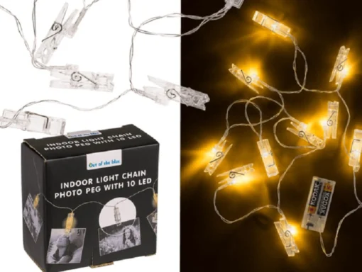 Out of the Blue Lichtslinger -Led Verlichte Knijpertjes- 160 Cm -Kerstkaarten Ophangen Best Sale