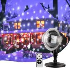 Merkloos Outdoor Snow Projector Met 4 Snelheden En Timer | Buiten Sneeuw Projector Waterproof Met Afstandbedinieng Discount