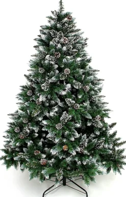 Nature Originals Prachtig Volle Kerstboom - Kunstkerstboom - Sneeuw - Dennen - Gemakkelijk Opzetbaar - Stevig Onderstel - Met Sneeuw En Dennen - Dennenboom - Dennenappels - Besneeuwde Takken - Verschillende Maten - Sfeer Maker - Duurzaam - 210 Cm Outlet