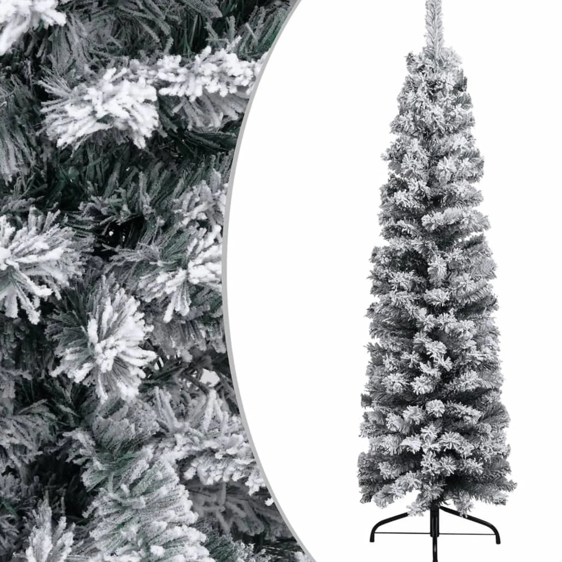 ForYou Prolenta Premium - Kerstboom Met Led's En Sneeuwvlokken Smal 180 Cm Pvc Groen Online