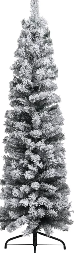 ForYou Prolenta Premium - Kerstboom Met Led's En Sneeuwvlokken Smal 180 Cm Pvc Groen Online