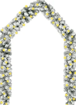 ForYou Guirlandes>Prolenta Premium - Kerstslinger Met Led's En Sneeuwvlokken 10 M Pvc Groen