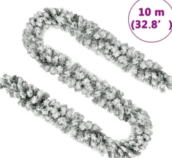 ForYou Guirlandes>Prolenta Premium - Kerstslinger Met Led's En Sneeuwvlokken 10 M Pvc Groen