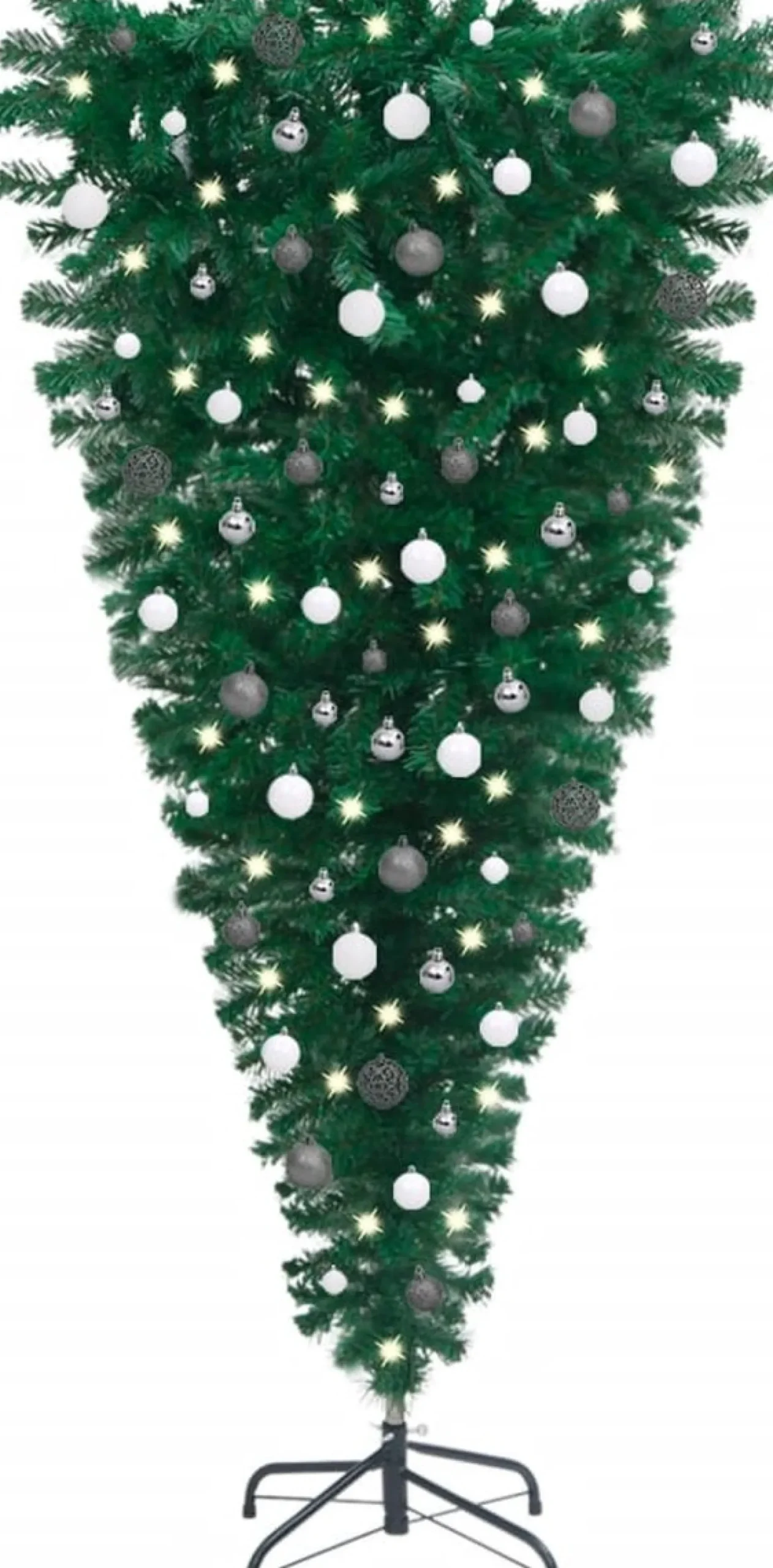 ForYou Prolenta Premium - Kunstkerstboom Omgekeerd Met Led's En Kerstballen 150 Cm Hot