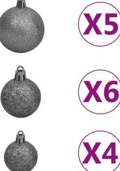 ForYou Prolenta Premium - Kunstkerstboom Omgekeerd Met Led's En Kerstballen 150 Cm Hot