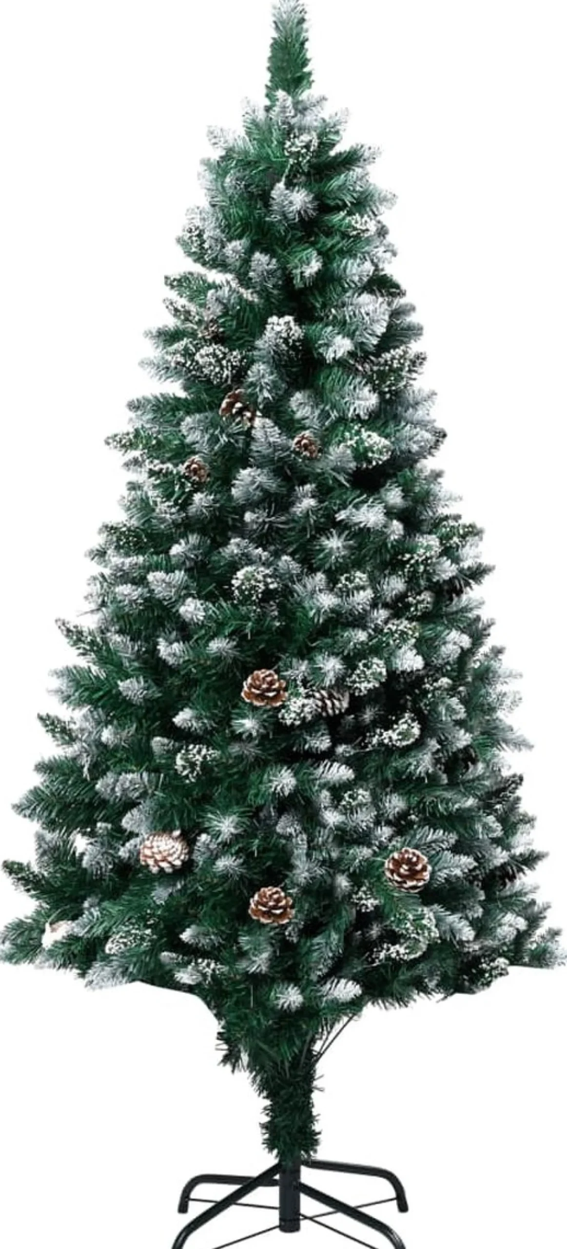 ForYou Prolenta Premium - Kunstkerstboom Met Led's En Dennenappels En Witte Sneeuw 180 Cm Clearance