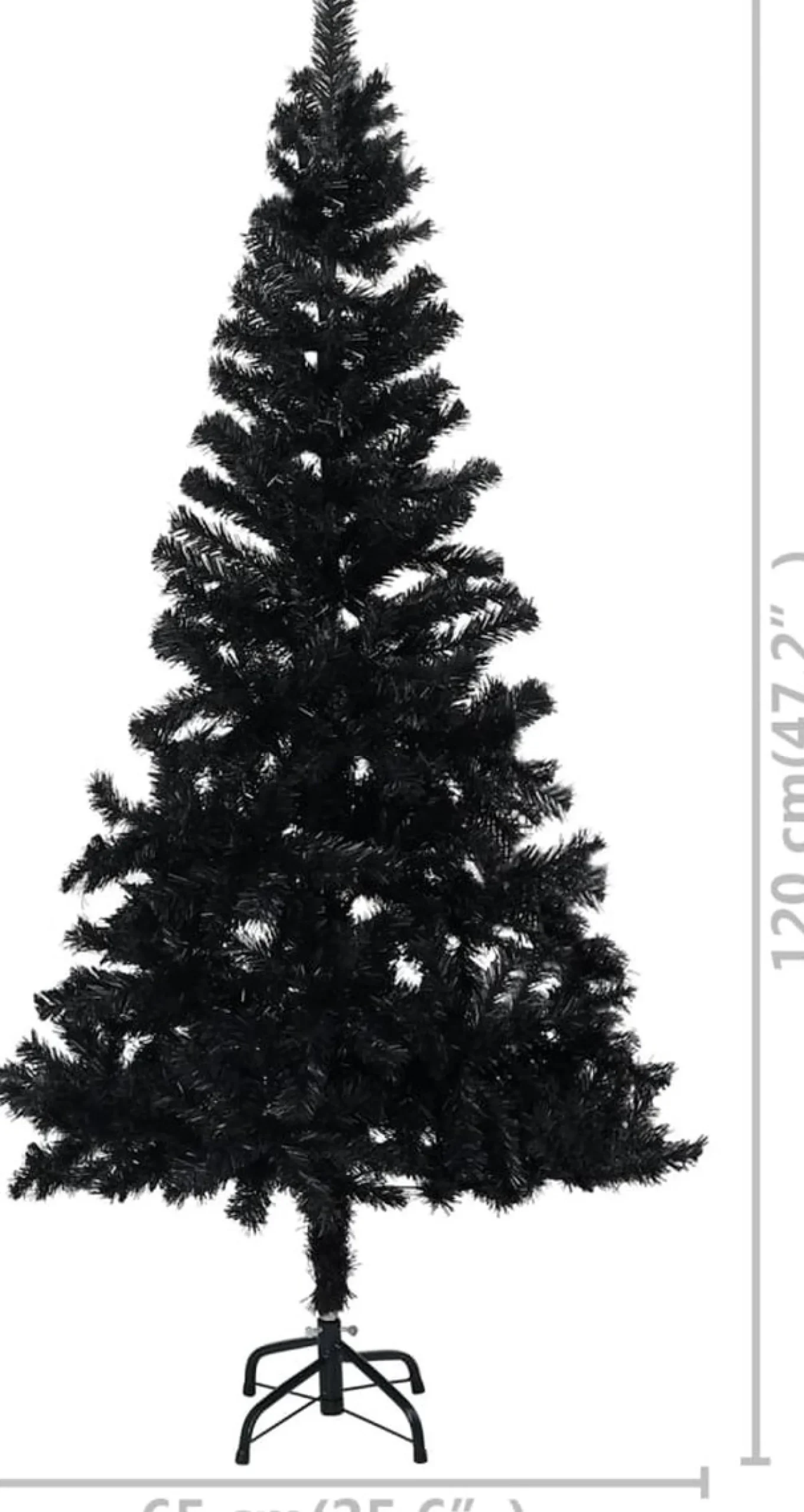 ForYou Prolenta Premium - Kunstkerstboom Met Standaard 120 Cm Pvc Zwart Shop