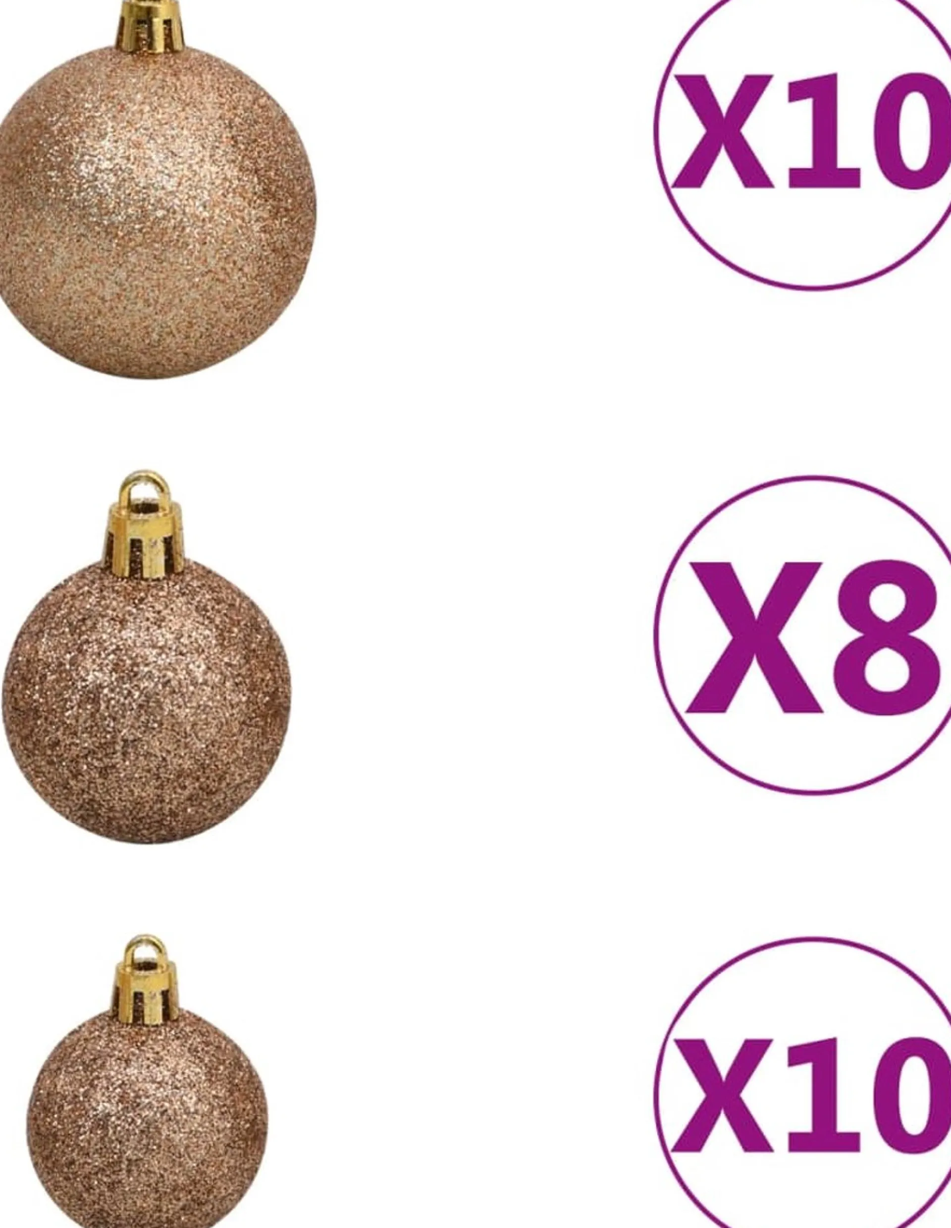 ForYou Prolenta Premium - Kunstkerstboom Met Led's En Kerstballen 240 Cm Pvc Roze Discount