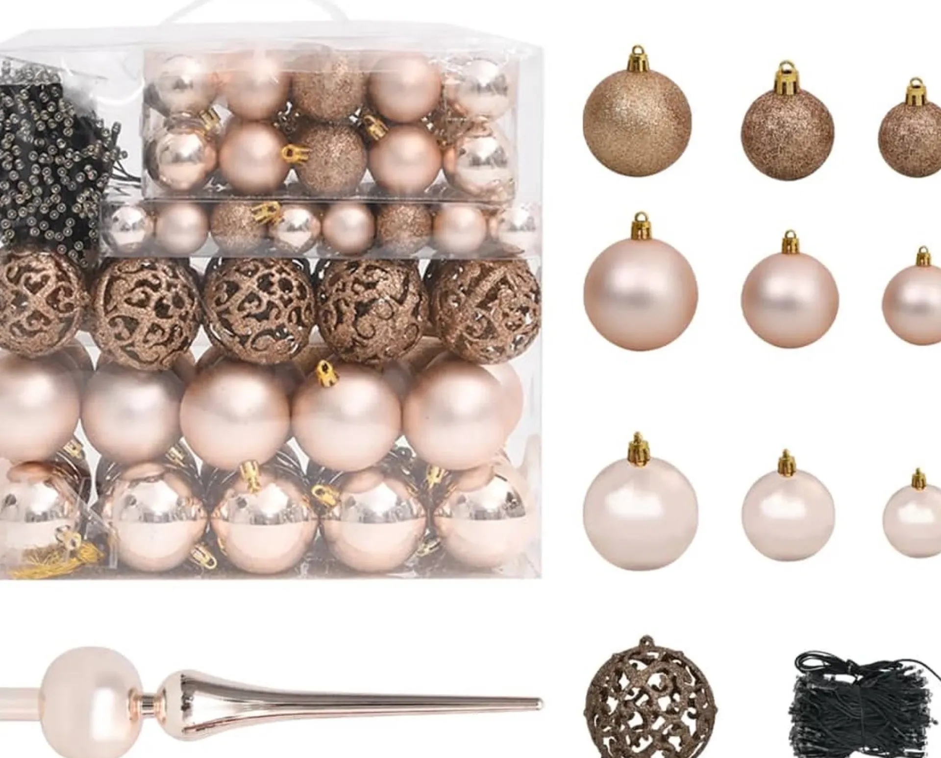 ForYou Prolenta Premium - Kunstkerstboom Met Led's En Kerstballen 240 Cm Pvc Roze Discount