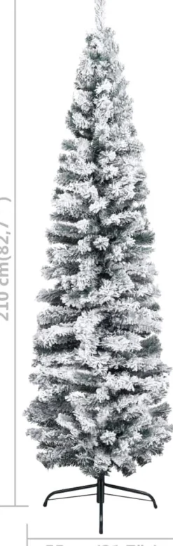 ForYou Prolenta Premium - Kunstkerstboom Met Sneeuw Smal 210 Cm Pvc Groen Store