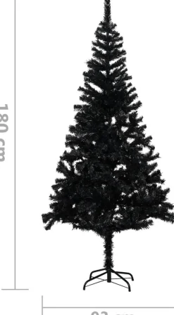 ForYou Prolenta Premium - Kunstkerstboom Met Standaard 180 Cm Pvc Zwart Cheap