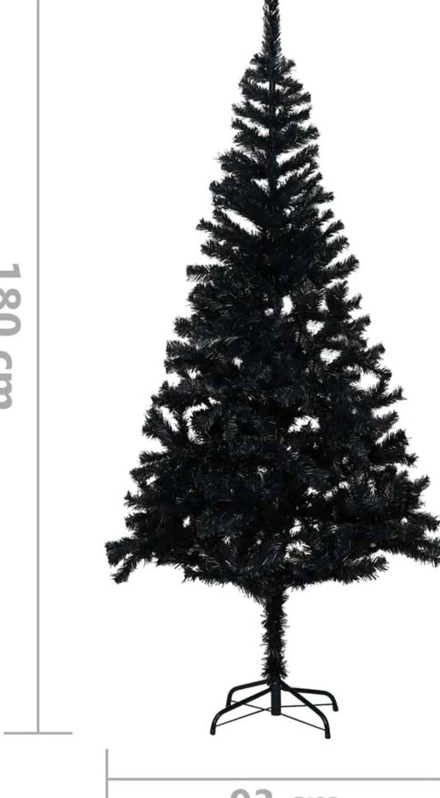 ForYou Prolenta Premium - Kunstkerstboom Met Standaard 180 Cm Pvc Zwart Cheap