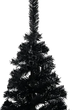 ForYou Prolenta Premium - Kunstkerstboom Met Led's En Standaard 120 Cm Pvc Zwart Outlet