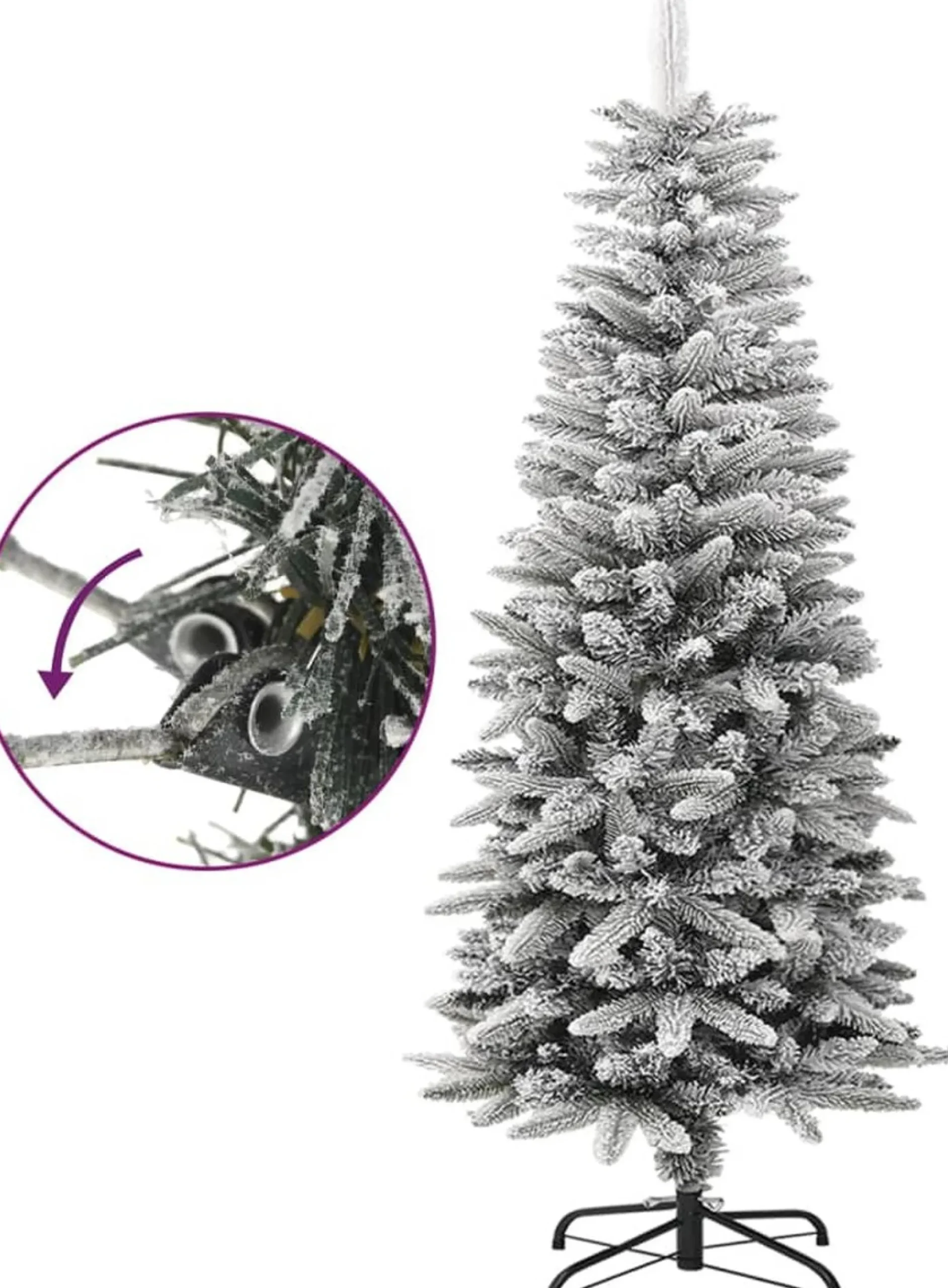 ForYou Prolenta Premium - Kunstkerstboom Met Sneeuw Smal 120 Cm Pvc En Pe Best Sale