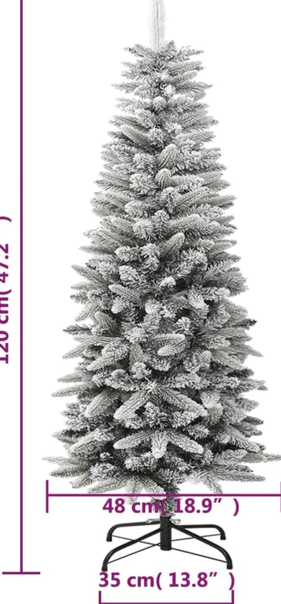 ForYou Prolenta Premium - Kunstkerstboom Met Sneeuw Smal 120 Cm Pvc En Pe Best Sale