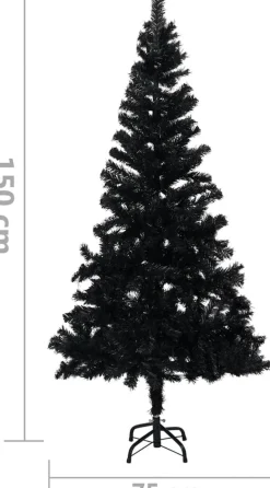 ForYou Prolenta Premium - Kunstkerstboom Met Standaard 150 Cm Pvc Zwart Cheap