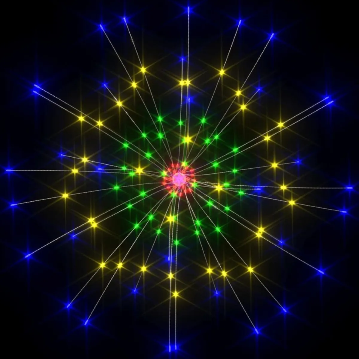 Prolenta Premium Kerststukjes> 4 St Kerstverlichting Vuurwerk 560 Led's 20 Cm Meerkleurig