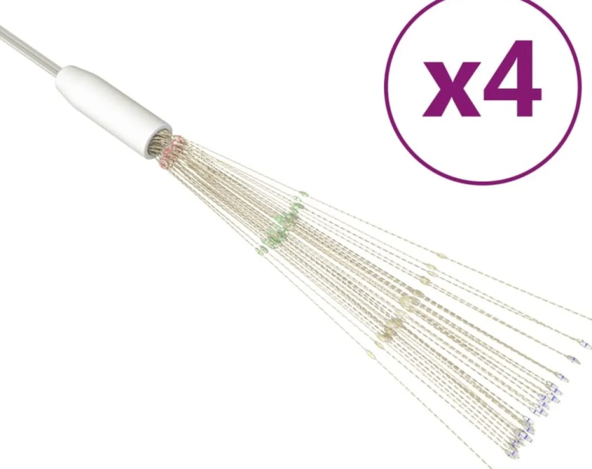 Prolenta Premium Kerststukjes> 4 St Kerstverlichting Vuurwerk 560 Led's 20 Cm Meerkleurig