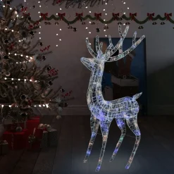 Prolenta Premium Kerststukjes> Kerstdecoratie Rendier 250 Led's Meerkleurig 180 Cm Acryl