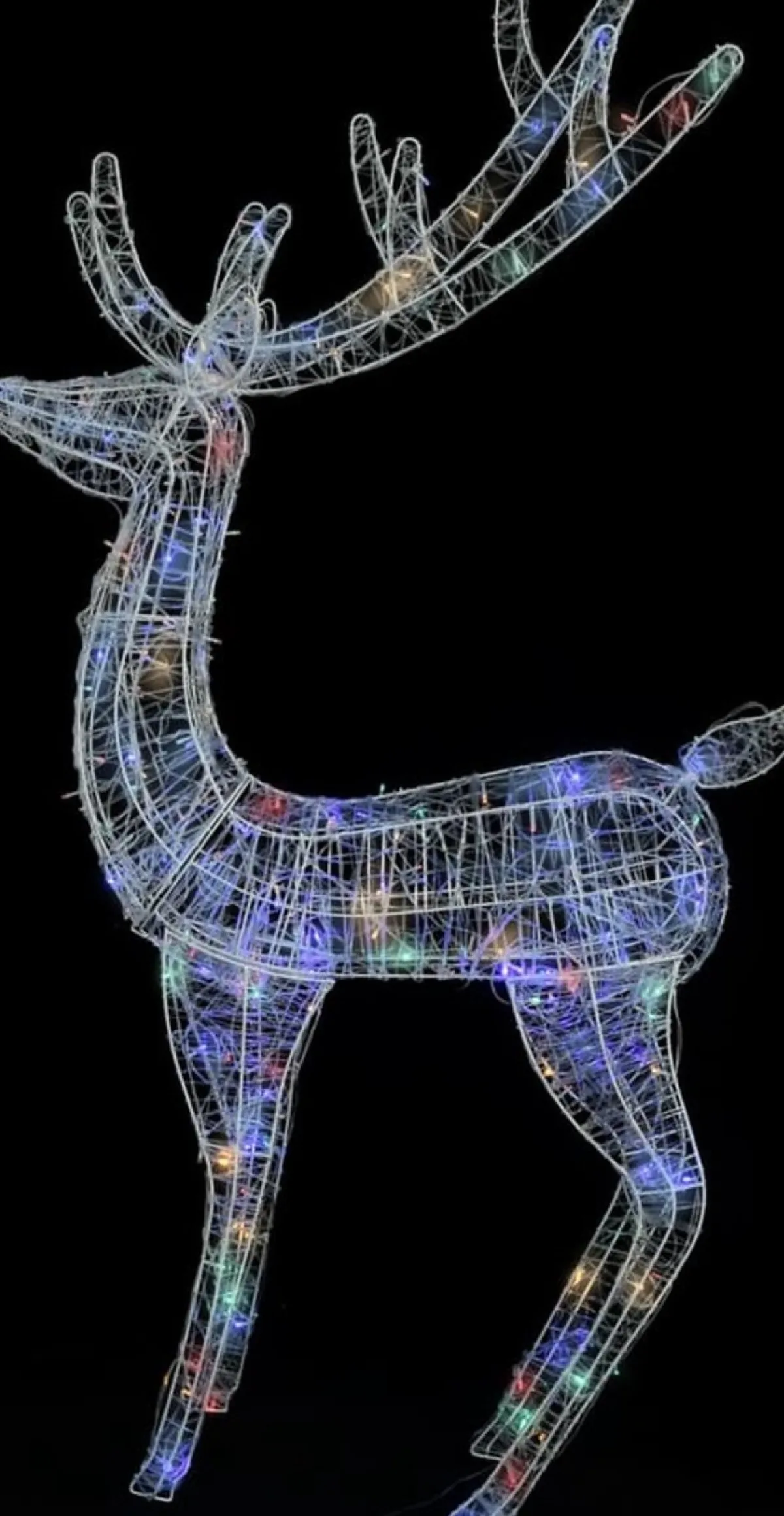 Prolenta Premium Kerststukjes> Kerstdecoratie Rendier 250 Led's Meerkleurig 180 Cm Acryl