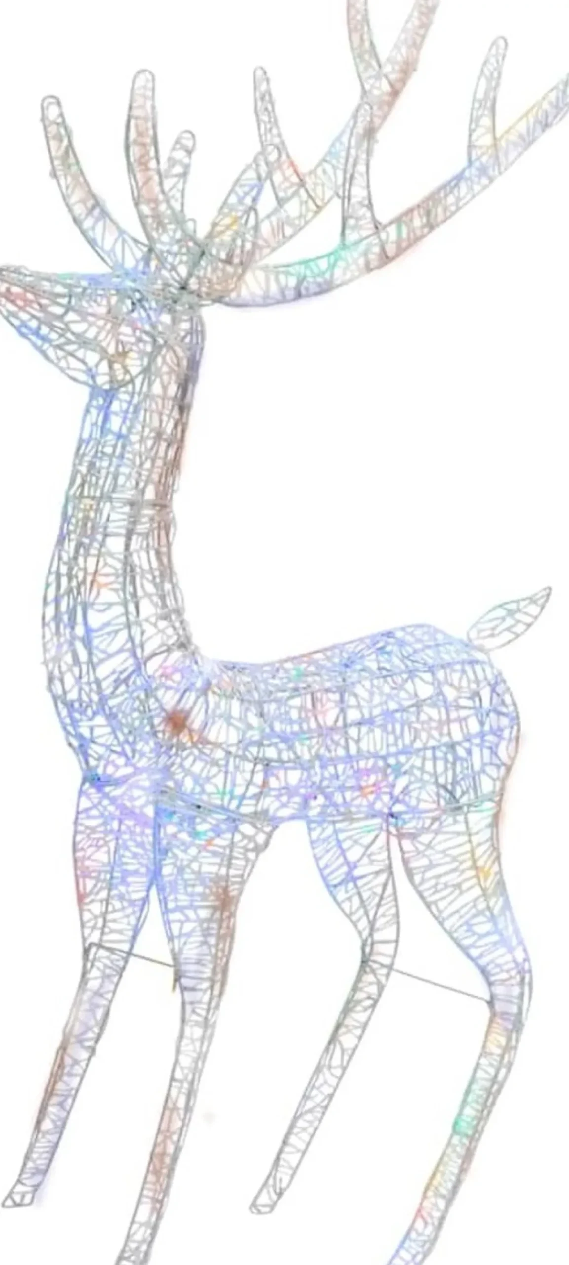 Prolenta Premium Kerststukjes> Kerstdecoratie Rendier 250 Led's Meerkleurig 180 Cm Acryl